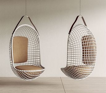 Modern Hanging Chair Rattan Rocking Chair 3d model