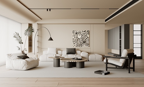 modern living room home living room 3d model