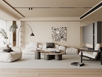 modern living room home living room 3d model