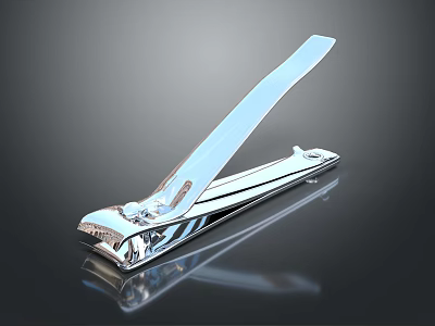 Shiny Stainless Steel Nail Clipper For Daily Household Manicure Tool 3d model