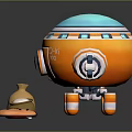 Modern robot baker robot chef bread robot food robot 3d model
