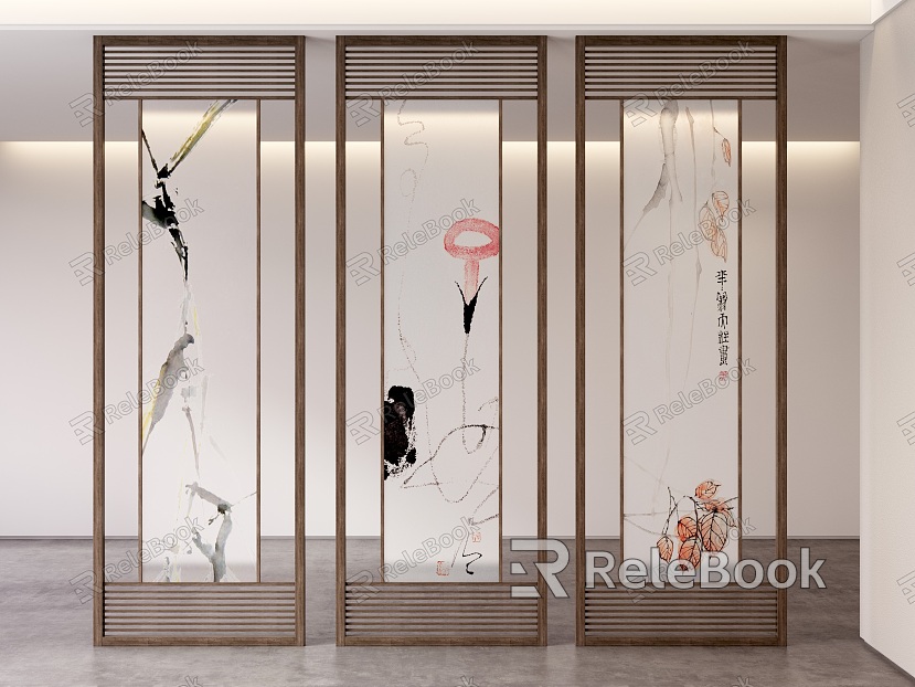 Screen Partition Partition Screen Entrance Screen Partition Metal Partition Hollow model