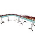 Multi-line desktop chain conveyor 3d model