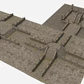 Ancient Stone Ruins Featuring Square Layout Steps And Stone Platforms