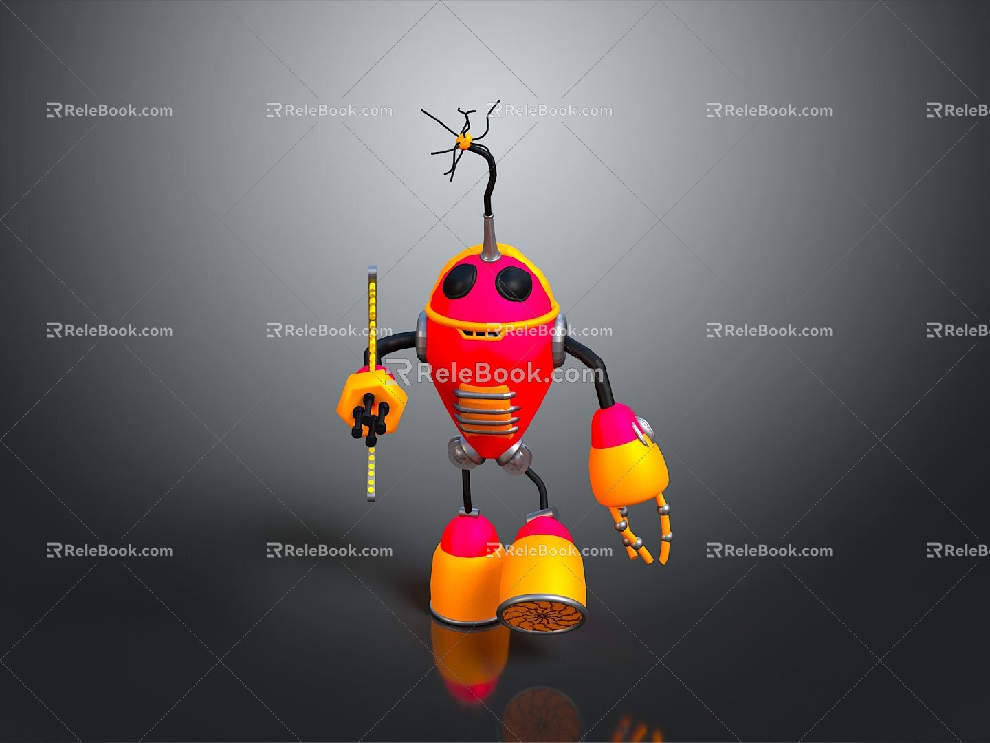 Industrial Robot Single Wheel Robot Double Wheel Robot Robot Robot Assistant Small Robot 3d model