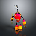Industrial Robot Single Wheel Robot Double Wheel Robot Assistant Small Robot 3d model