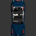 Blue Vintage Car With White Convertible Top Red Rimmed Wheels And Classic Design