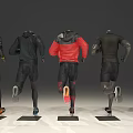 Multiple Athletic Models In Sportswear Showing Dynamic Running Poses On