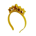Shiny Golden Headband With Star Shaped Decorations For Festive Occasions
