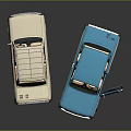 Beige And Blue Car Models With Open Trunk Doors Roof Rack And Beige Interior