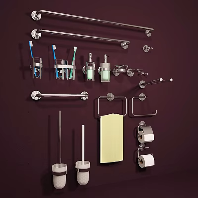 Small pieces of bathroom 3d model