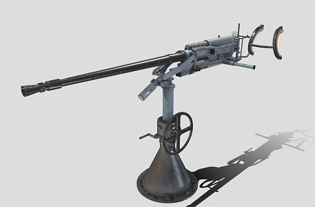 naval gun machine gun anti-aircraft gun 3d model