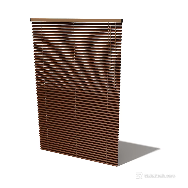 Stylish Brown Vertical Blinds for Modern Window Decoration and Light Control 3d model 