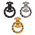 Black Silver and Gold Door Handles with Twisted Design for Home Interior