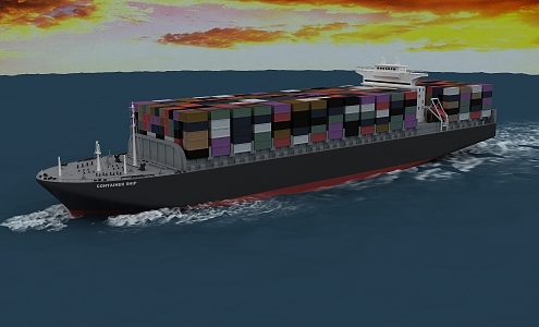 transport ship cargo ship cargo ship ocean-going ship ferry container cargo ship 3d model