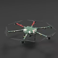 Smart Six Rotor Drone With Camouflage Design For Efficient Operations 3d model