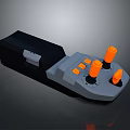 Professional Control Device With Black Gray Body And Orange Knobs Buttons