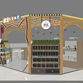 Colorful Pet Store In Mall With Cat Ear Design And Pet Supplies