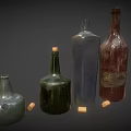 Food Storage Bottles In Various Shapes And Colors With Cork Stoppers