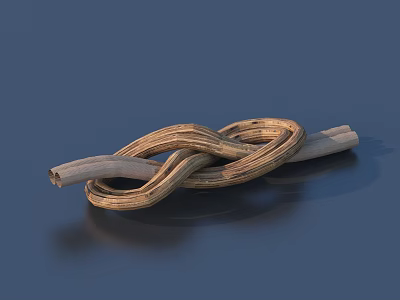 Handmade Woven Rope Knot Household Item With Natural Material For Home Decor 3d model