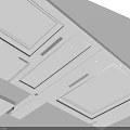 Modern Ceiling Design With Square Panels And Sleek Lines Structure