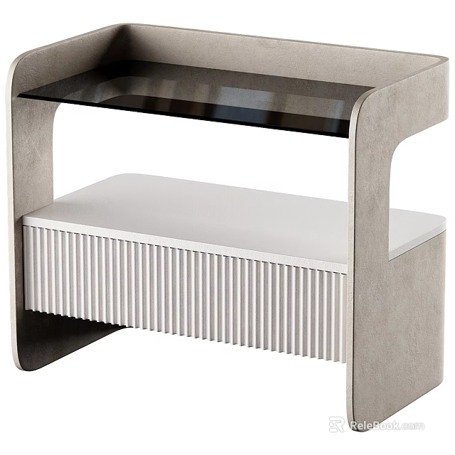 Modern Bedside Table With Minimalist Design Sleek Surface And Storage Drawer 3d model