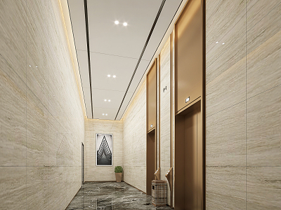 modern elevator hall model