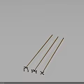 Long Light Wooden Equipment with Metal Clips and Smooth Straight Structure