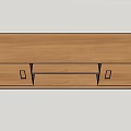 Minimalist Wooden TV Stand With Cabinet Doors Open Shelf And Slender Legs On Marble Floor