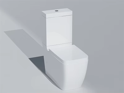 Modern White Ceramic Toilet With Sleek Contemporary Design And Clean Lines 3d model