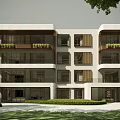 Modern Multi storey Detached Villa With Balconies Greenery And Large Windows