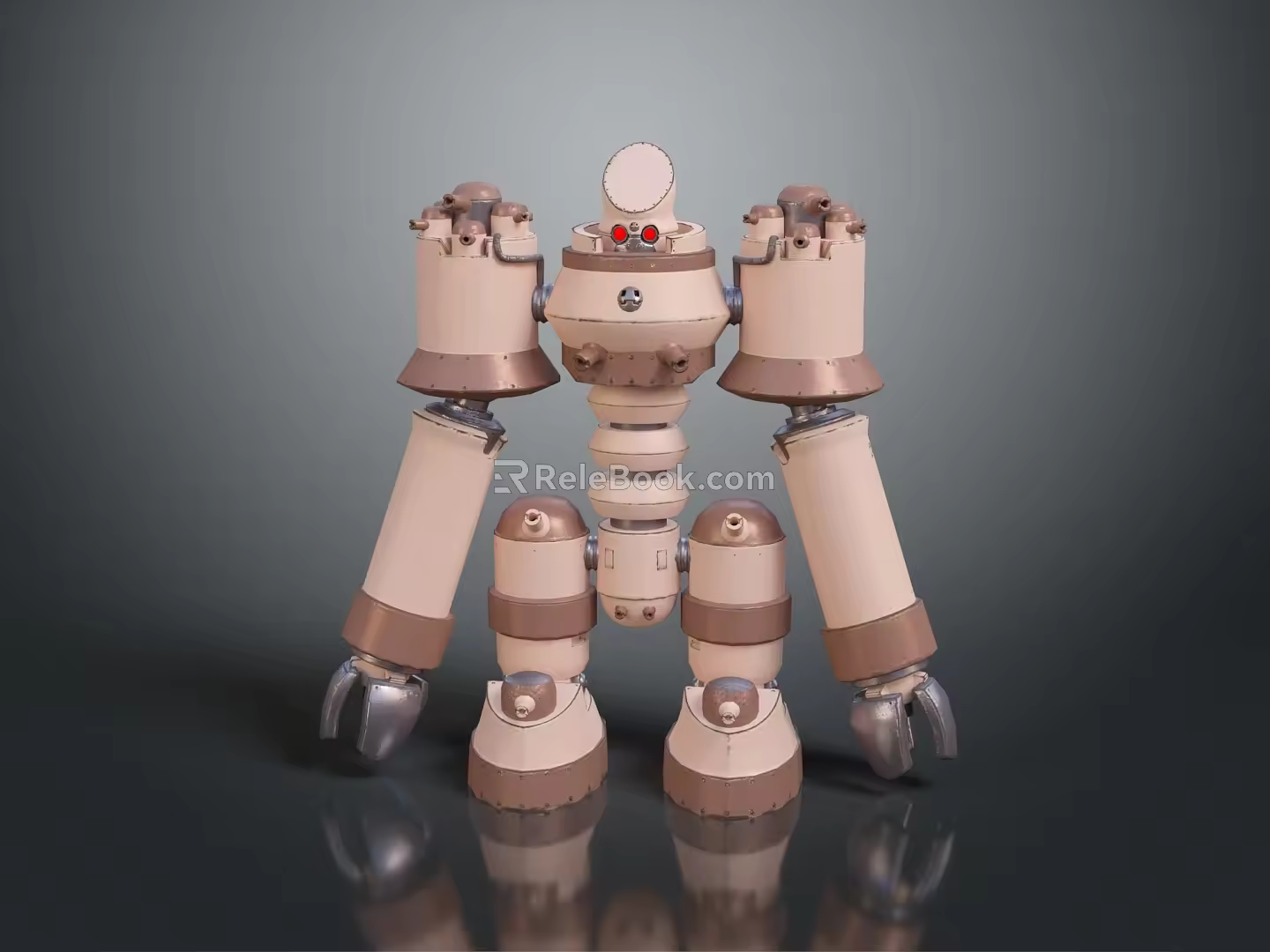 Robot Assistant Small Robot Butler Robot Butler Figure Game Figure 3d model