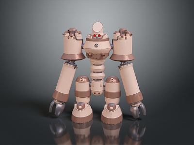 Robot Assistant Small Robot Butler Robot Butler Figure Game Figure 3d model