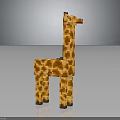 Brick Built Giraffe Toy Model With Orange Yellow Spotted Body And Block Structure