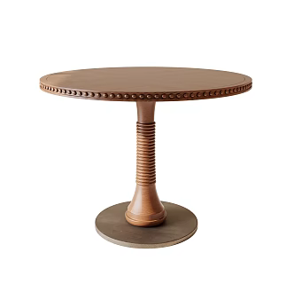 Modern Middle Ancient Round Dining Table 3d model
