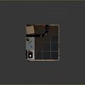 Underground Chamber With Brick Walls Map Laptop Metal Door Red Valve Grid Floor