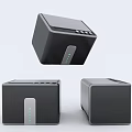 Black Cube Speakers With Modern Design Floating Unit Multiple Units And Indicator Lights 3d model