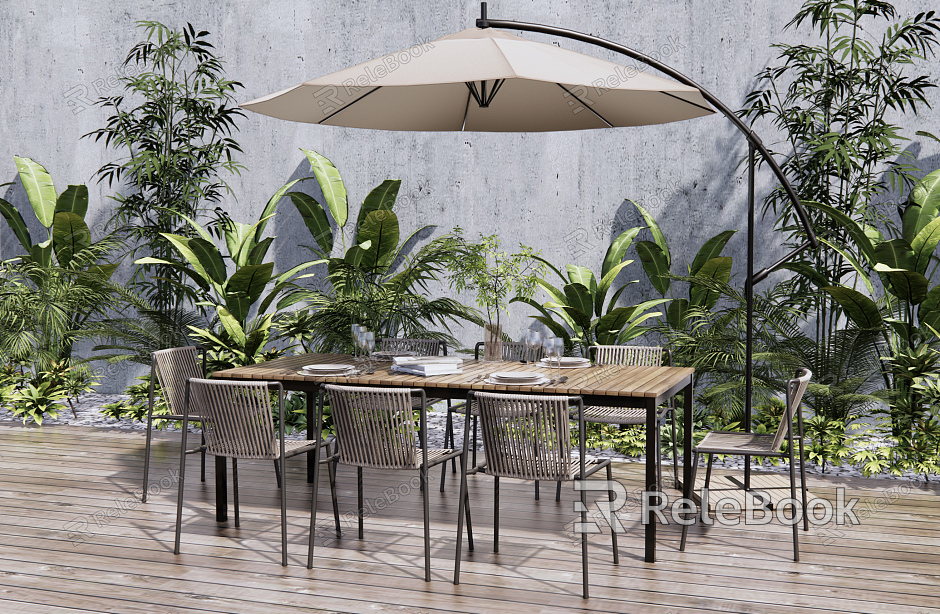 Modern Outdoor Table and Chair Outdoor Leisure Table and Chair model