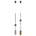 Modern Hanging Chandelier Design With Metal Rods And Transparent Glass Elements