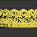 Elegant Gold Ring With Intricate Carved Patterns And Ornate Decorative Design