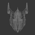 Futuristic Interstellar Spaceship Design With Armored Hull Plasma Engines And Sleek Wings