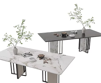 Modern dining table 3d model