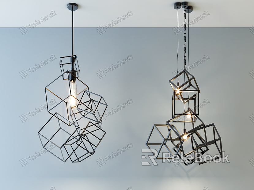 Industrial LOFT chandelier stylish simple metal chandelier combination model