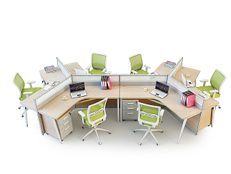 Office Desk and Chair 3d model