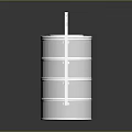 Silver Patterned Tiered Storage Container With Stackable Layers And Handle 3d model