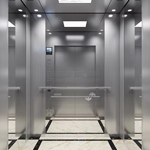 Modern elevator car 3d model
