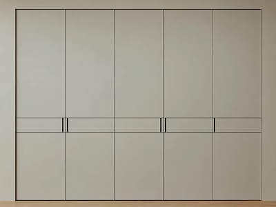 Contemporary Wardrobe Interior Design With Sleek Panel Doors And Drawer Storage 3d model