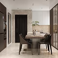Modern Living Dining Interior Design With Beige Sofa Armchair Coffee Tables And Large Window Curtains