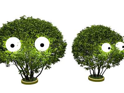 Modern Shrub Eye Tree Beauty Old Tree Shrub Beauty Old Creative Lighting Device Beauty Old Device Interactive DP Drainage Device Shrub Combination 3d model