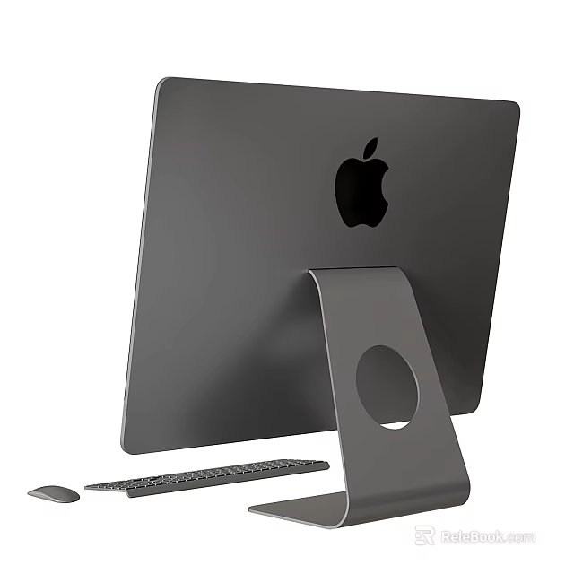 Sleek Modern Apple iMac Desktop Computer With Display Keyboard And Mouse 3d model 